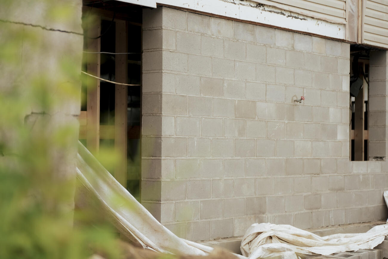 Structural block wall reconstruction