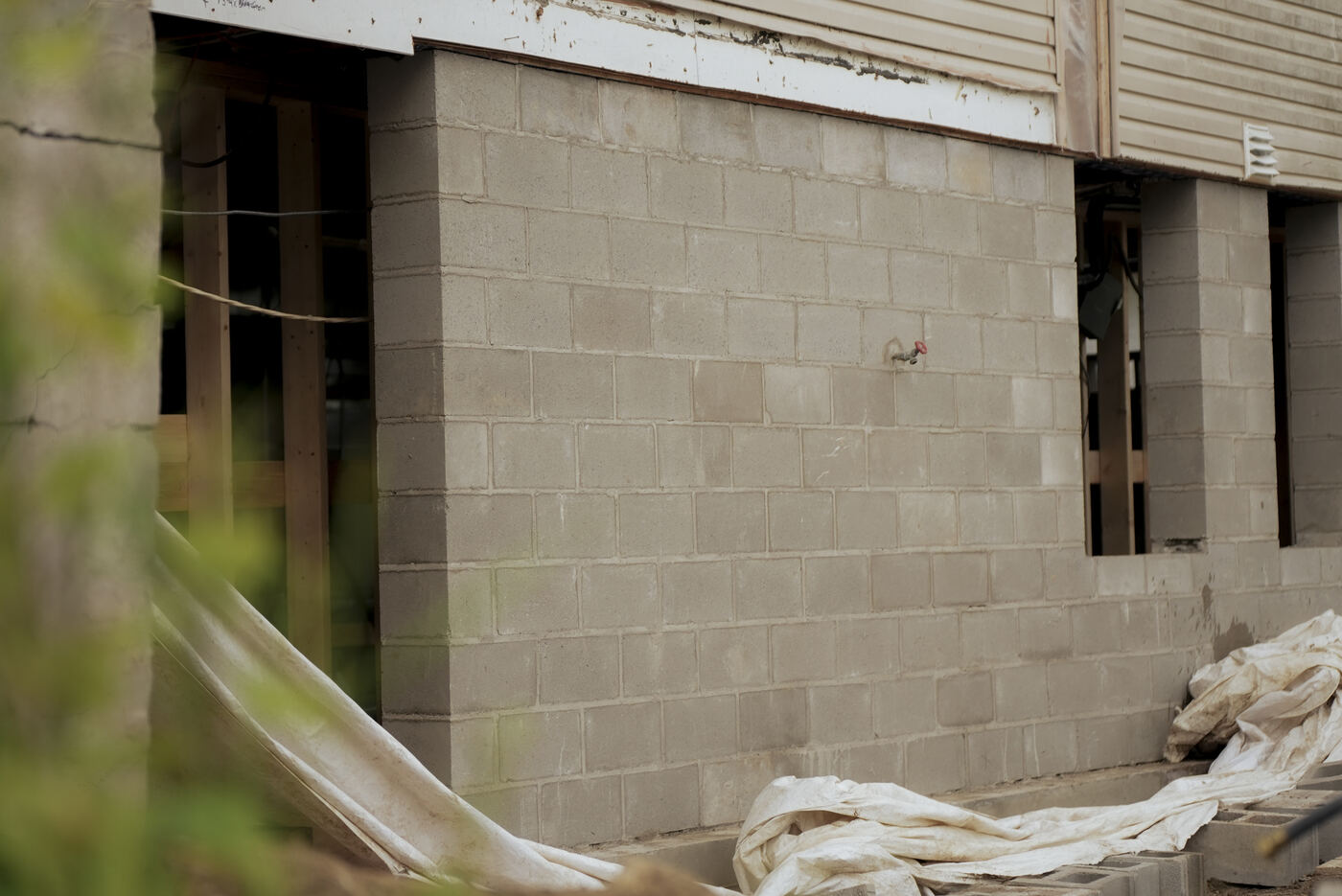 Structural block wall reconstruction