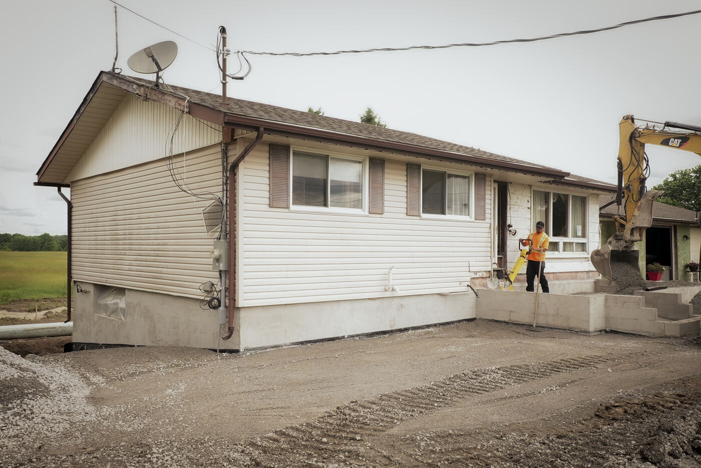 Foundation excavation and waterproofing project