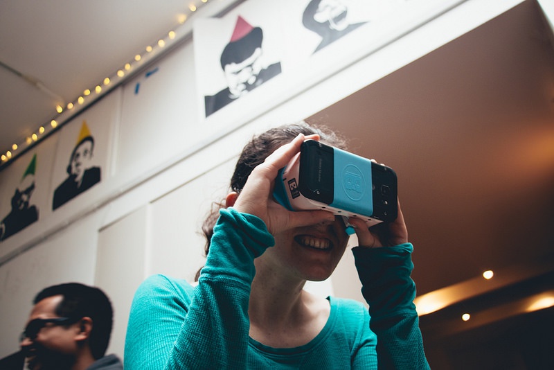 Yeti's Office Manager America Whitten playing Tiny Eye's mobile app on a Samsung phone.