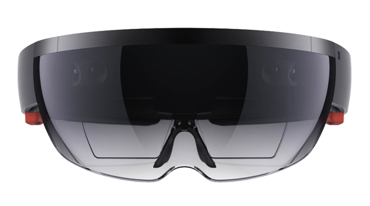 A picture of Microsoft's groundbreaking HoloLens AR (Alternate Reality) glasses