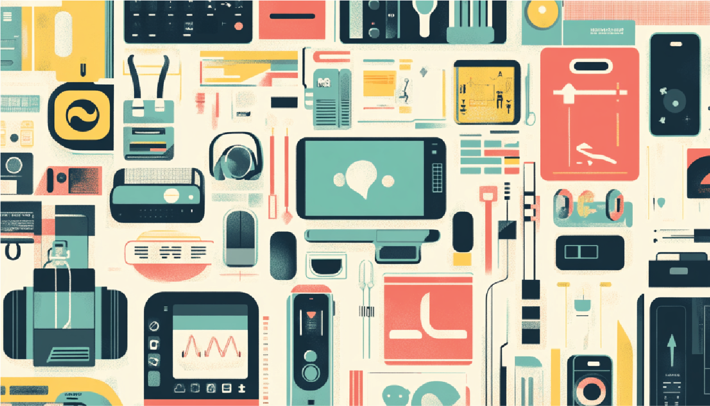 illustration of bluetooth app development products