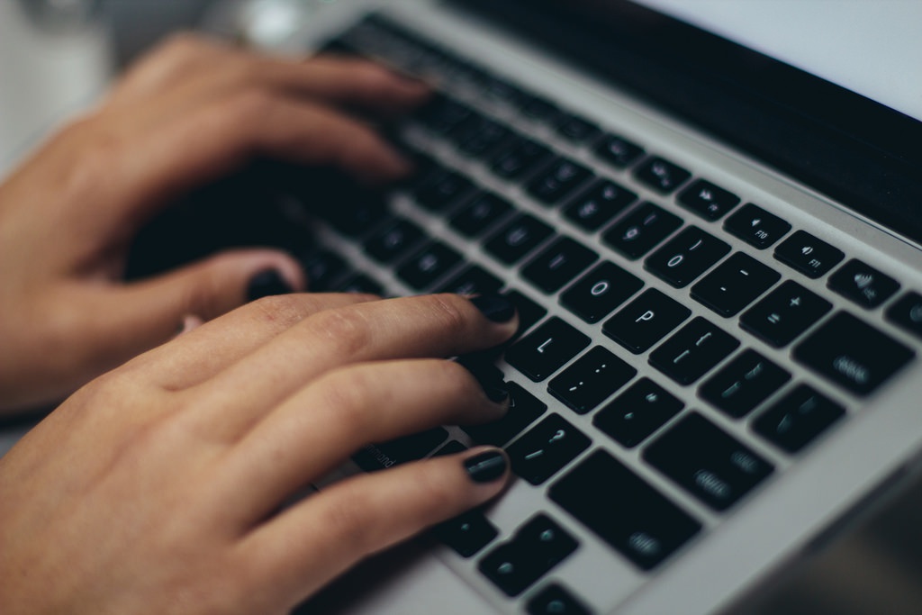 Typing on a keyboard