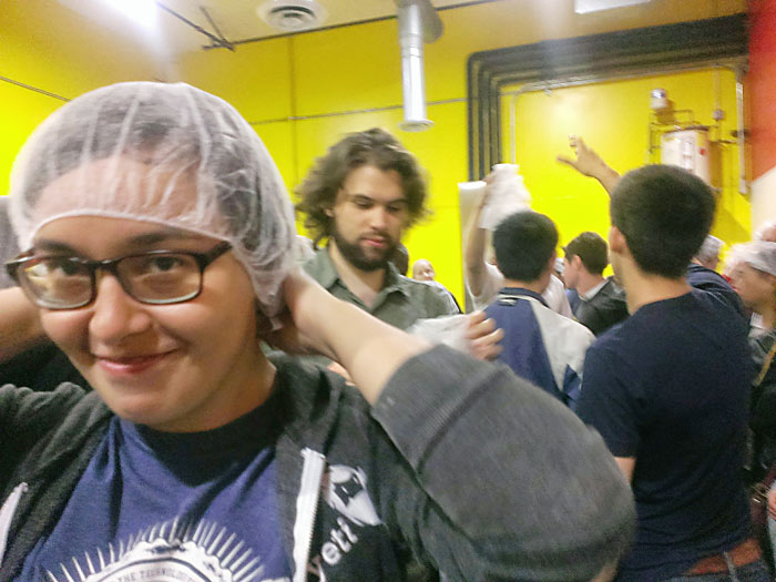 baylee in a hairnet