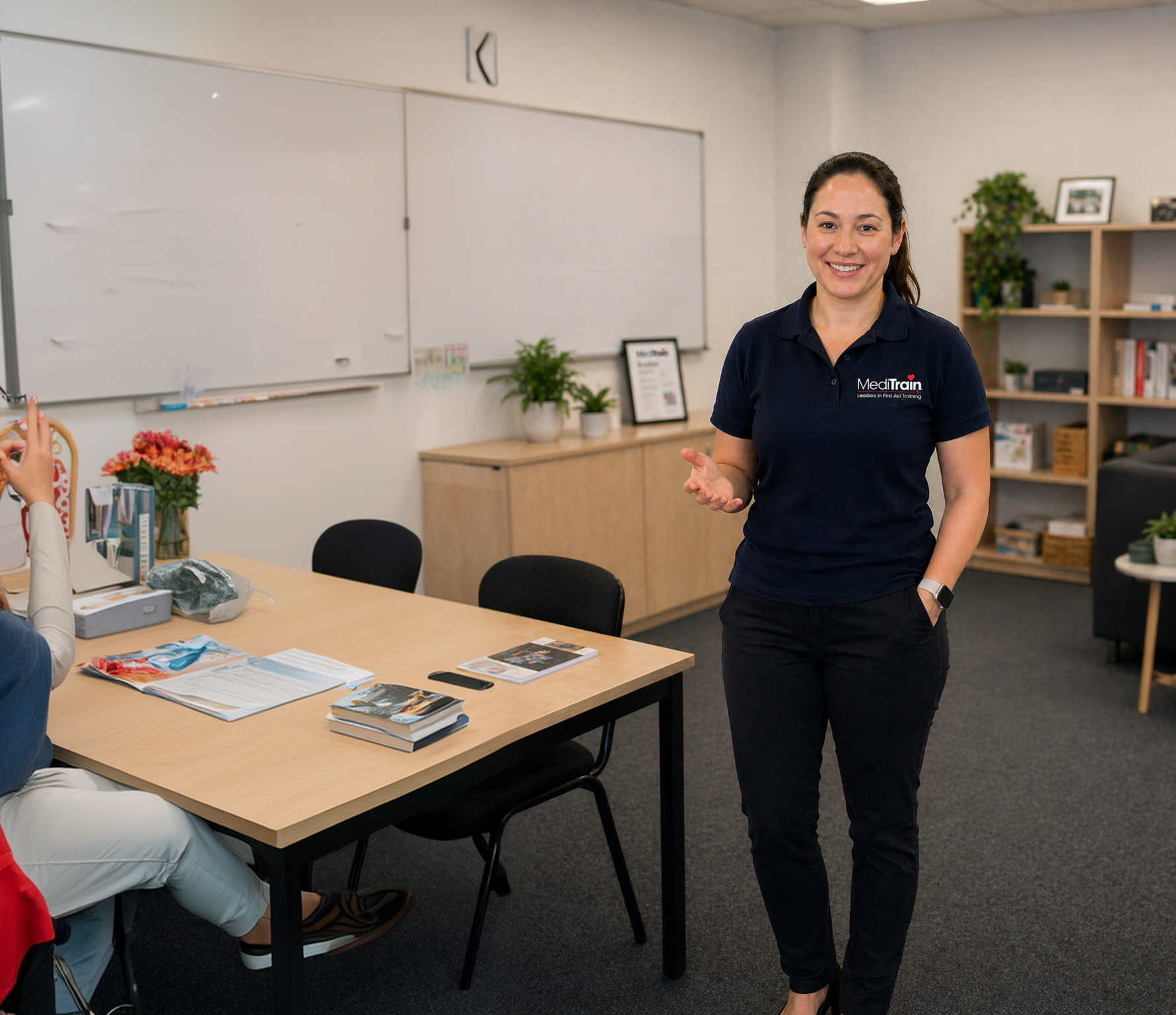 MediTrain instructor teaching a school first aid class