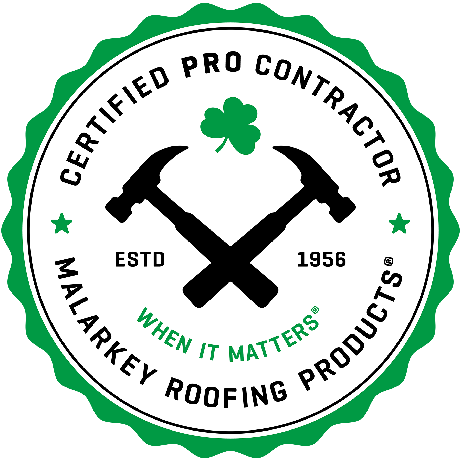 Malarkey Roofing Products Certified Pro Contractor badge