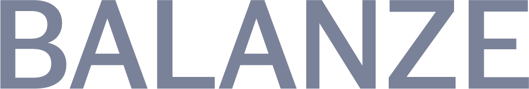 The word BALANZE in large gray uppercase letters on a transparent background.