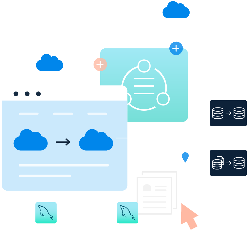 NineData data replication hero illustration
