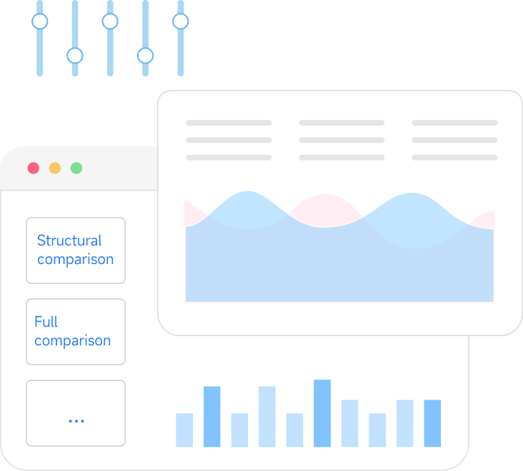 Data comparison feature illustration