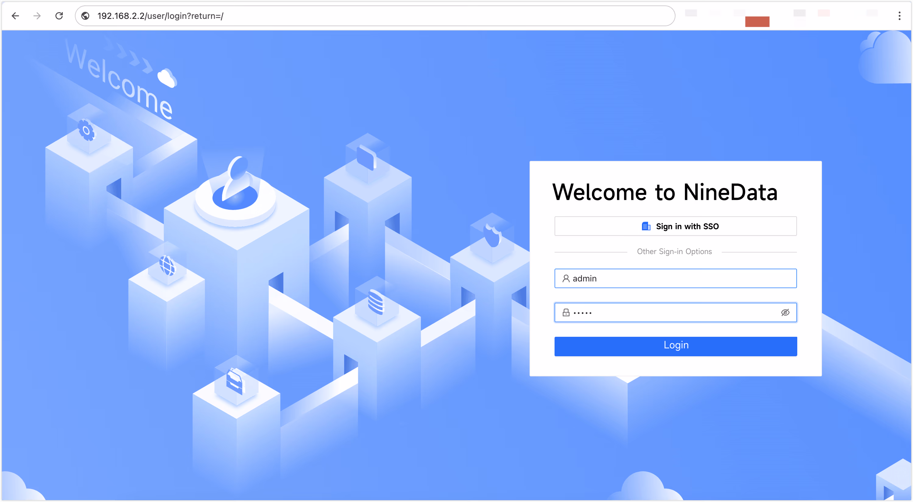 NineData Community Edition console login screenshot