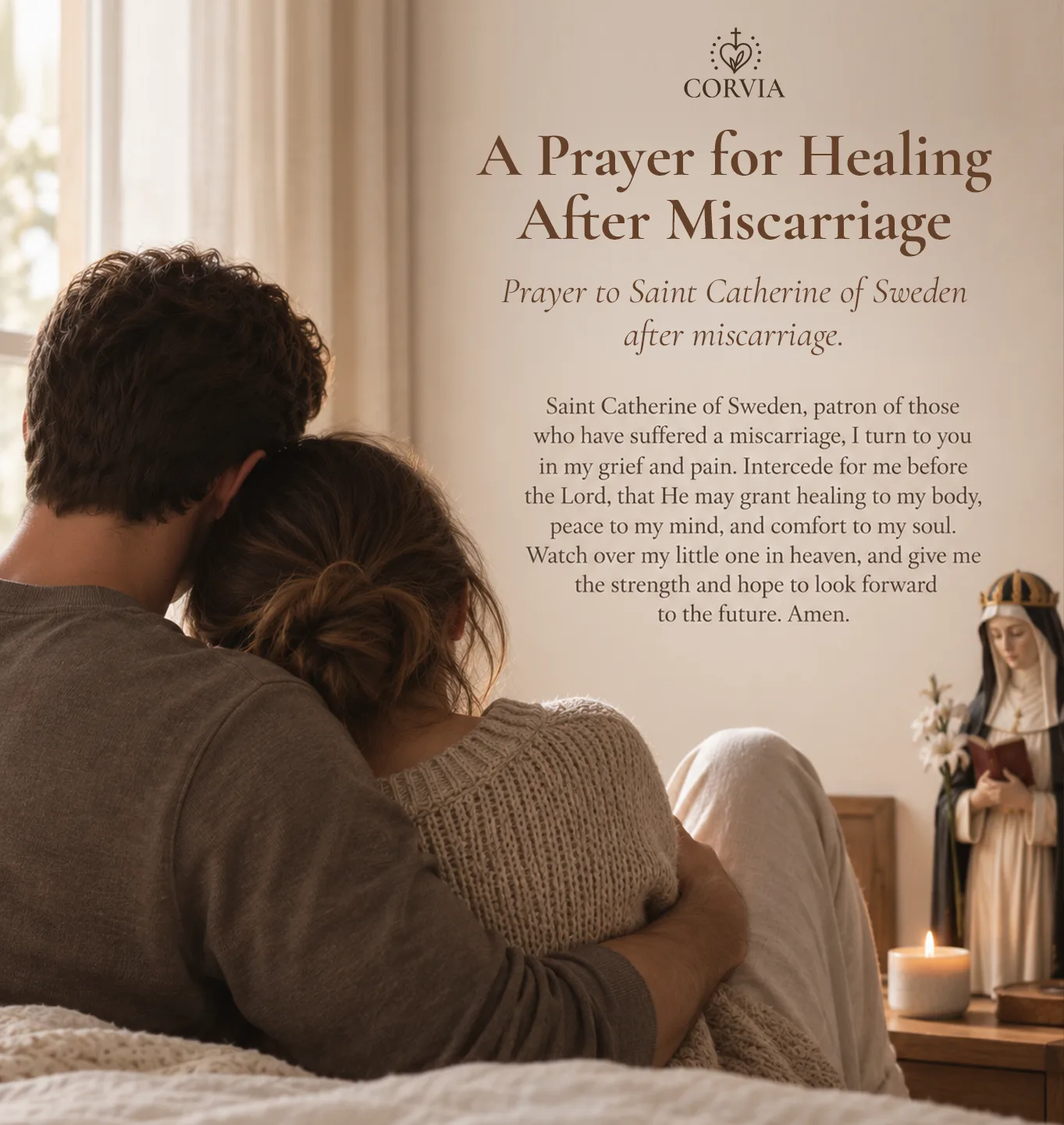 A prayer to Saint Catherine of Sweden for healing after miscarriage.