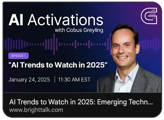 Ai activations with Cobus Greyling