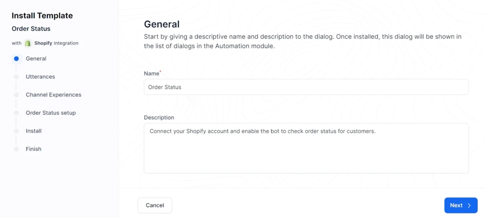 Install template in shopify
