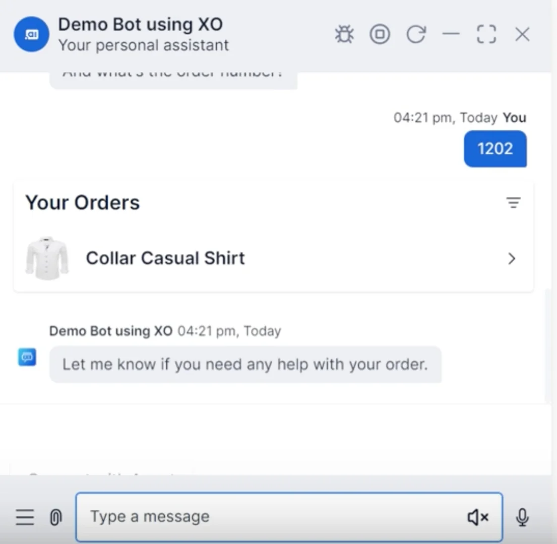 Demobot using Ai for service