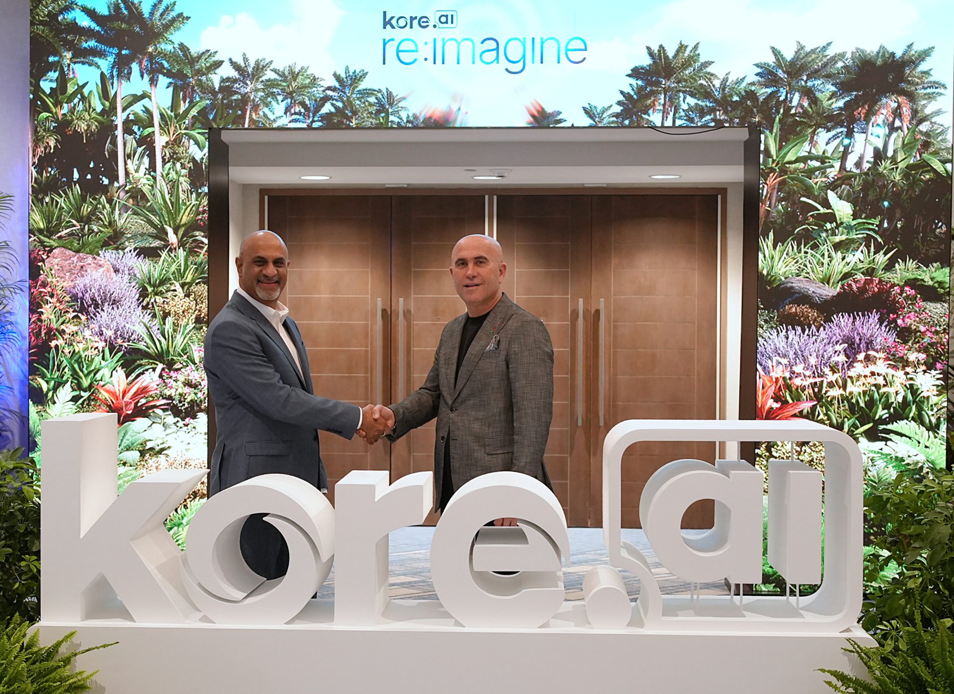 Raj Koneru, CEO Founder, Kore.ai with Nidal Abou-Ltaif, Chief Revenue and Transformation Officer at TeKnowledge