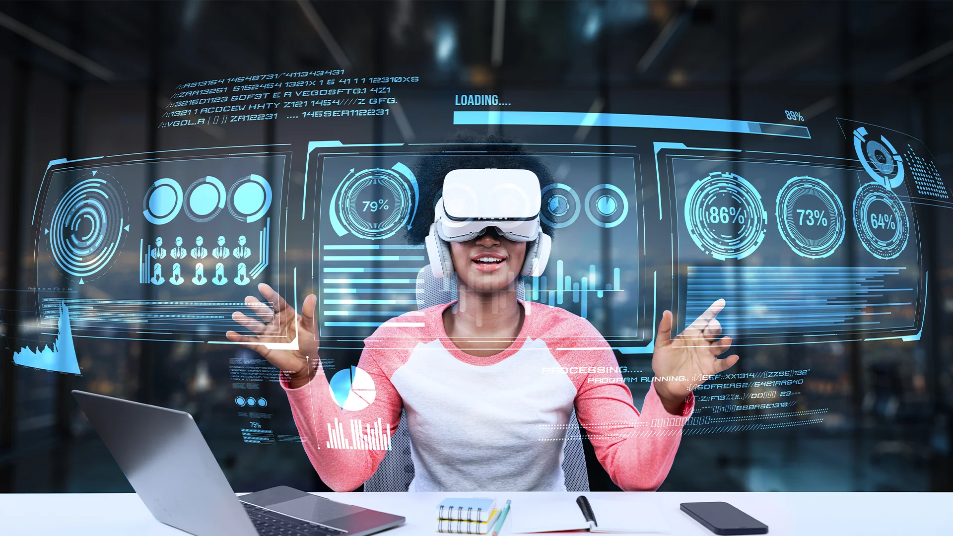 Euphoria XR's homepage hero image for real-time virtual reality development solutions