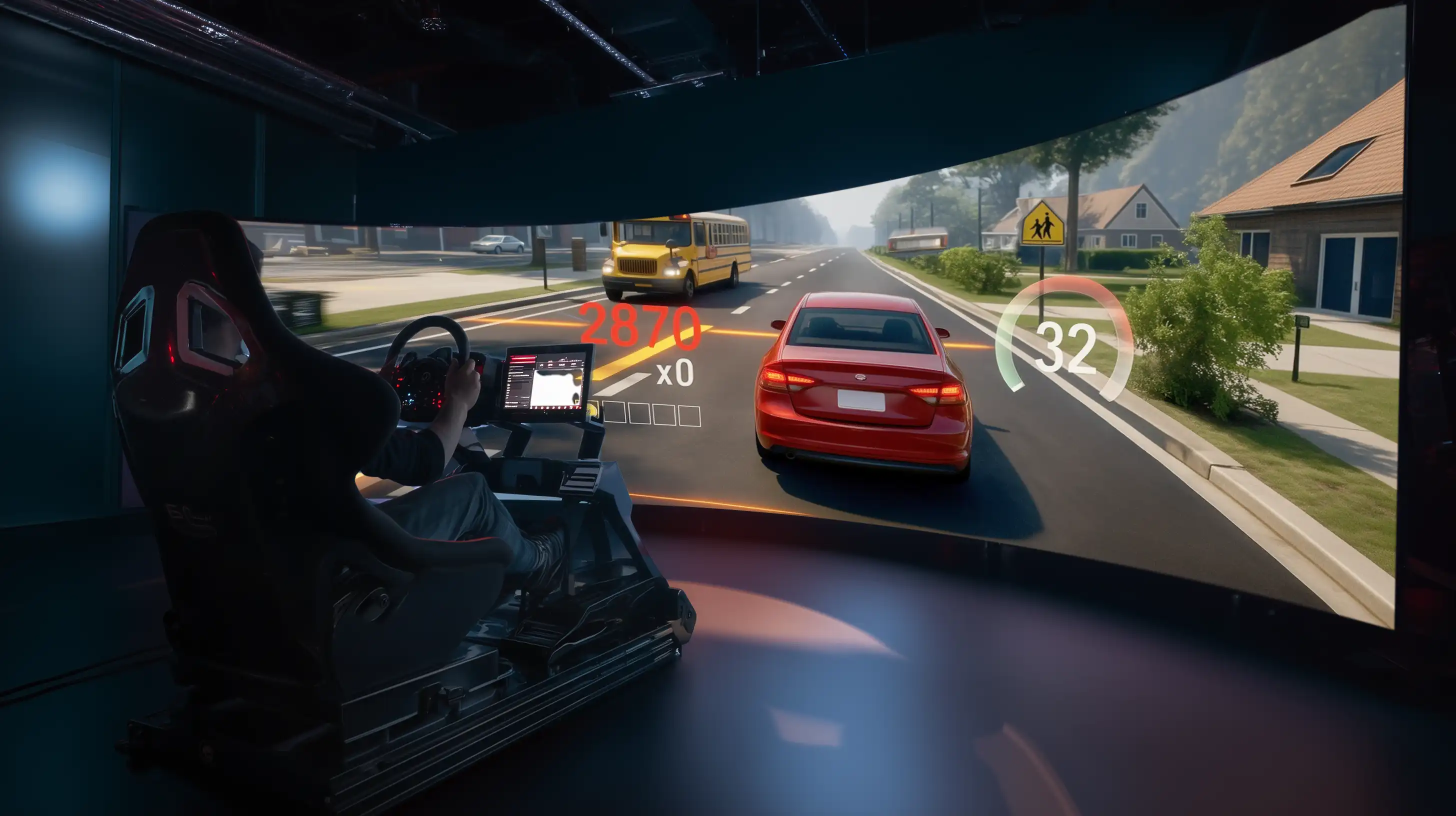 Project image from Next/Now's State Farm Safe Driving Simulator, illustrating their immersive/VR experience work