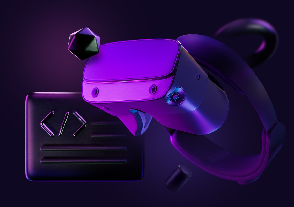 WE/AR Studio homepage banner visual for its AR and VR development services