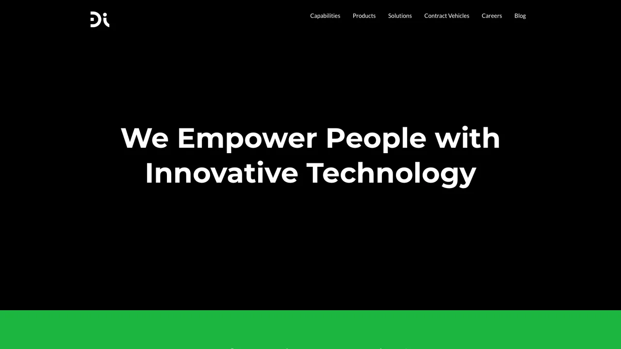 Design Interactive website homepage, headed We empower people with innovative technology.