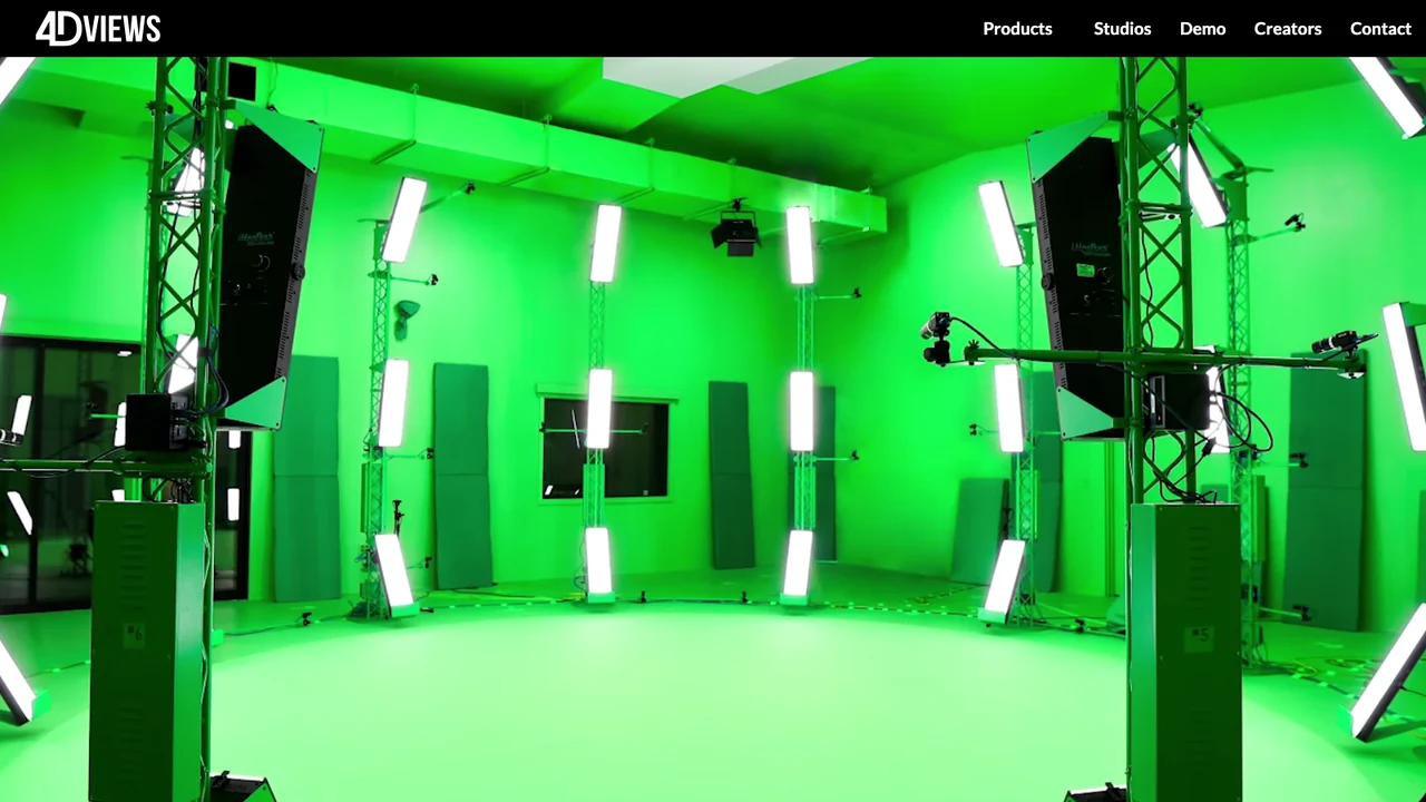 4Dviews homepage presenting its volumetric video capture technology and HOLOSYS capture systems