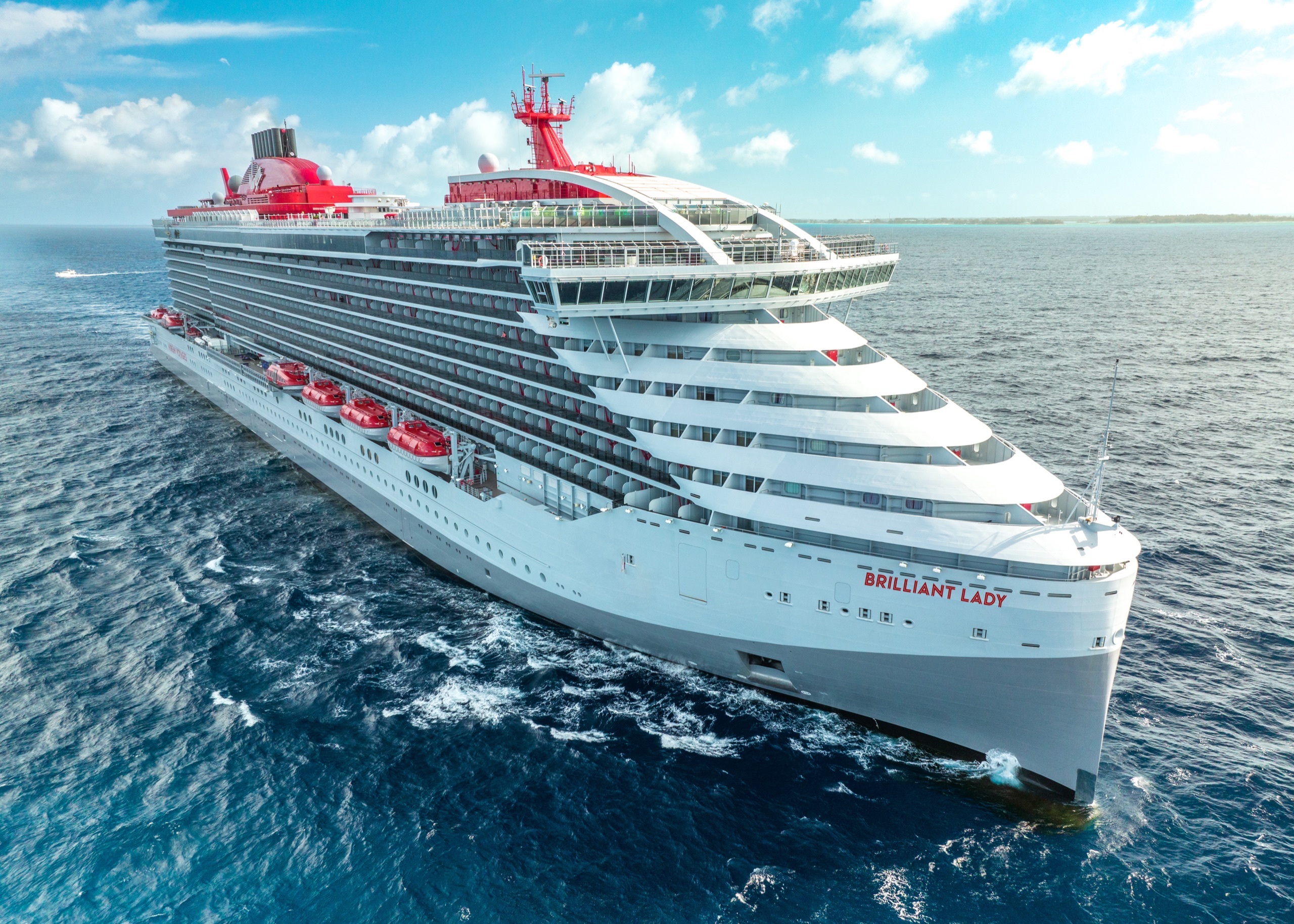 Virgin Voyages Brilliant Lady at sea