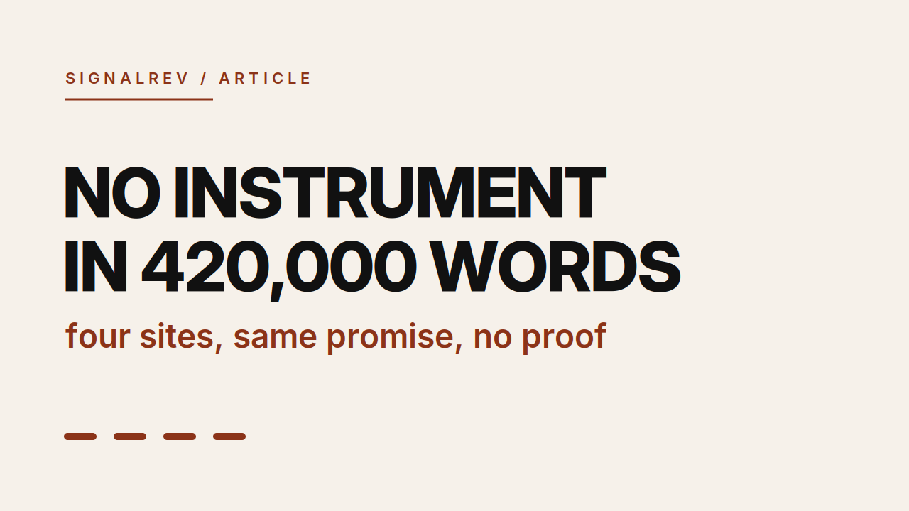 signalrev article cover: no instrument in 420,000 words