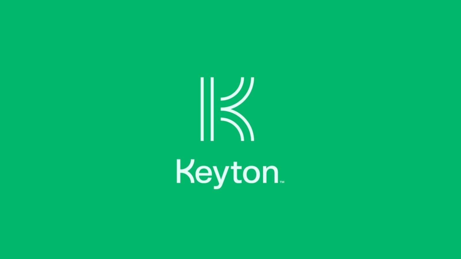 Keyton brand logo in white on the brand's signature green background