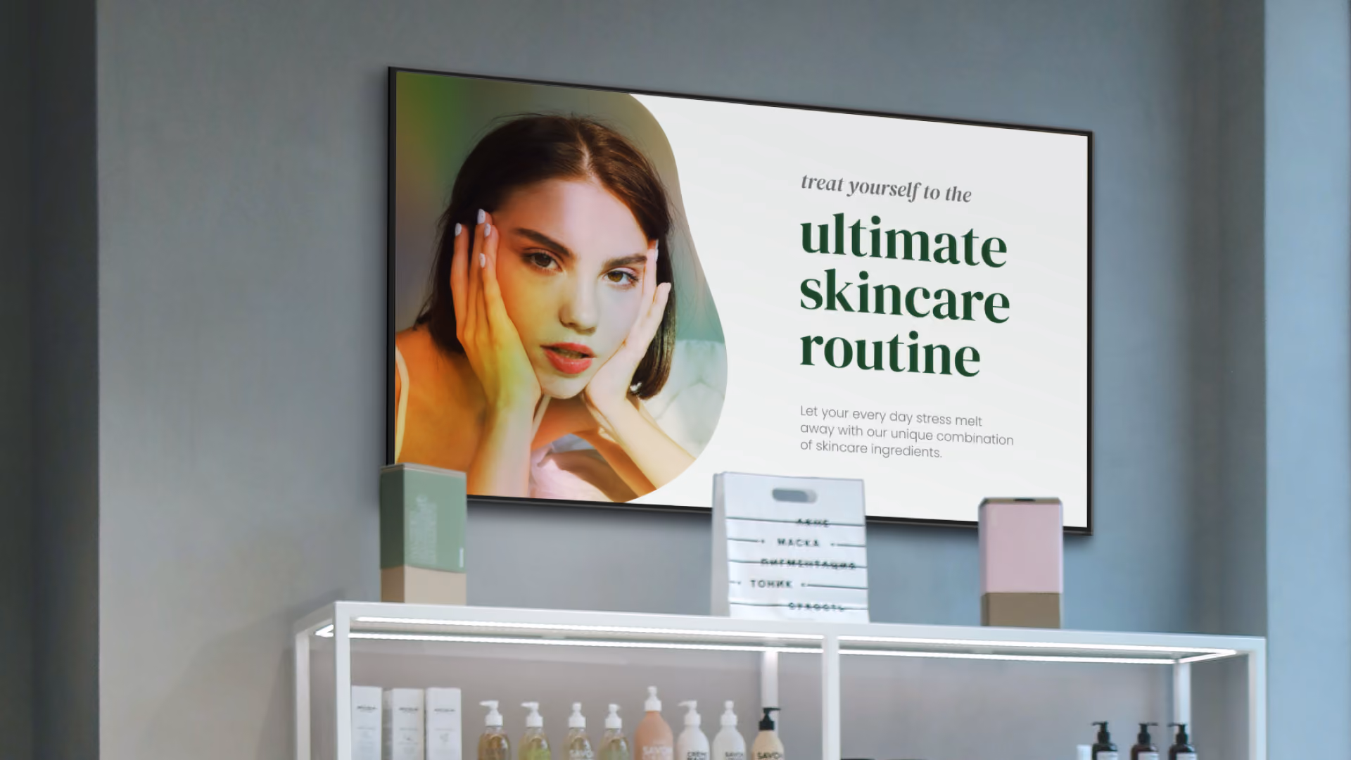 Digital signage in a retail store.
