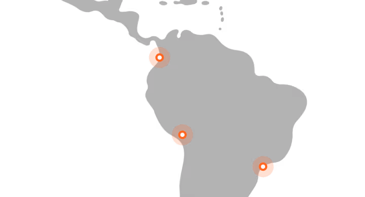 Diagram showing three orange circular nodes connected by black lines on a transparent background.