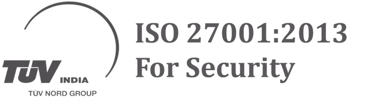 ISO 27001:2013 information security management certification badge