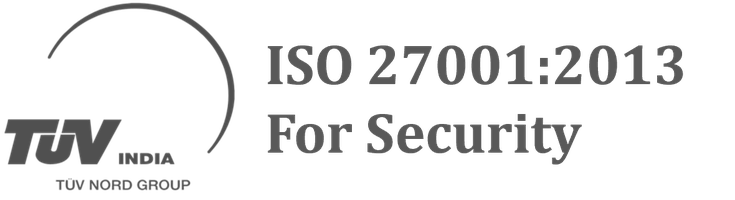 ISO 27001:2013 information security management certification badge