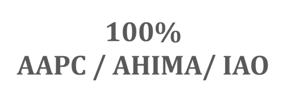 AAPC and AHIMA certified medical coding credentials badge