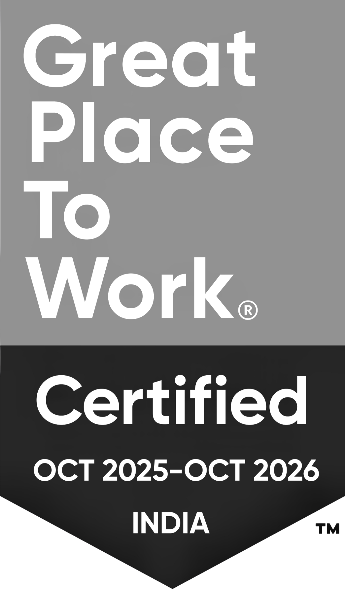 Great Place to Work Certified badge, 2025