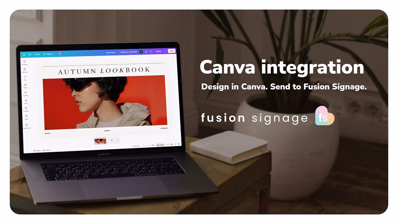 Fusion Signage integrates with Canva | Demo