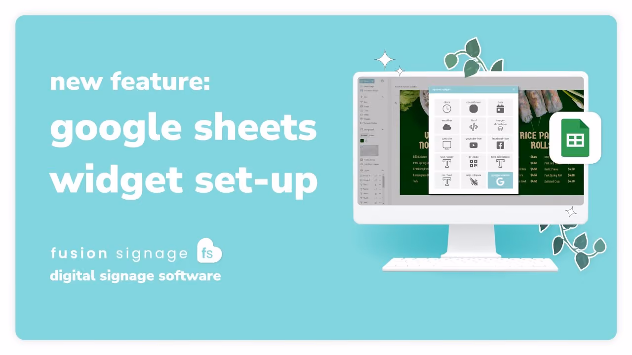 Google Sheets Widget: Set Up