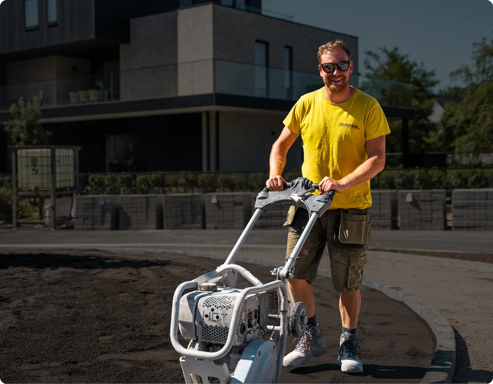 Kraan aan het werk op de werf