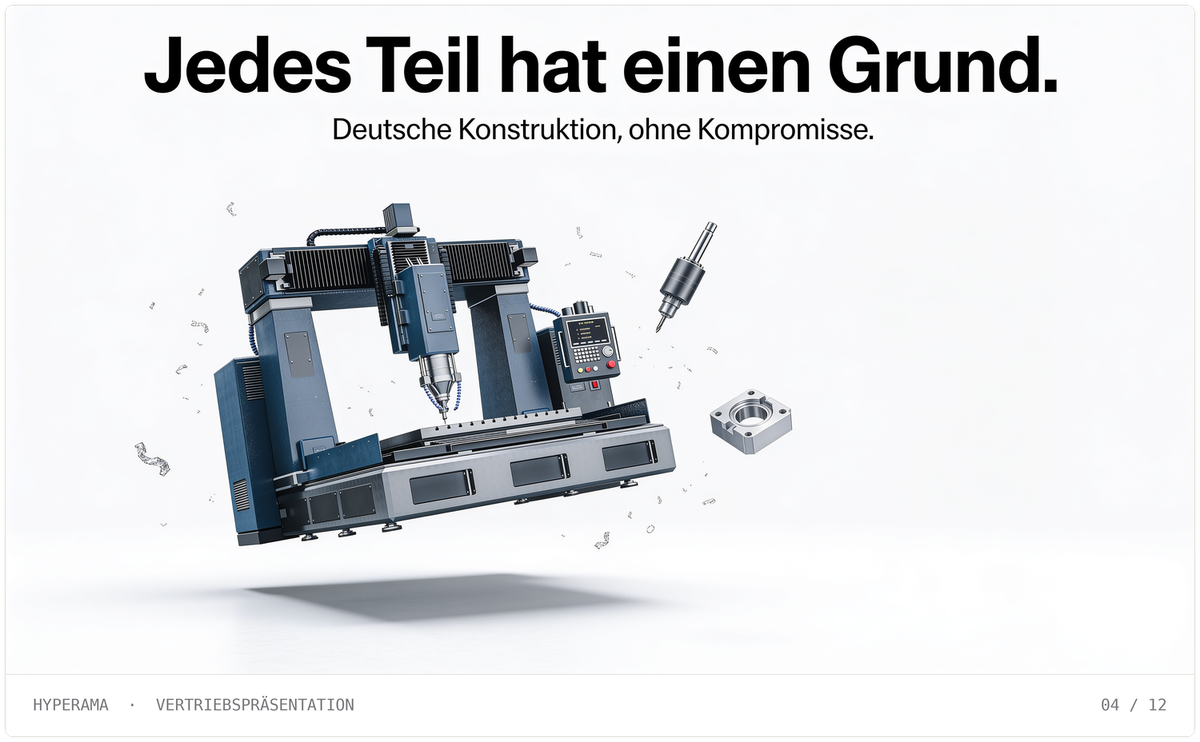 Vertriebspräsentation mit derselben Maschine