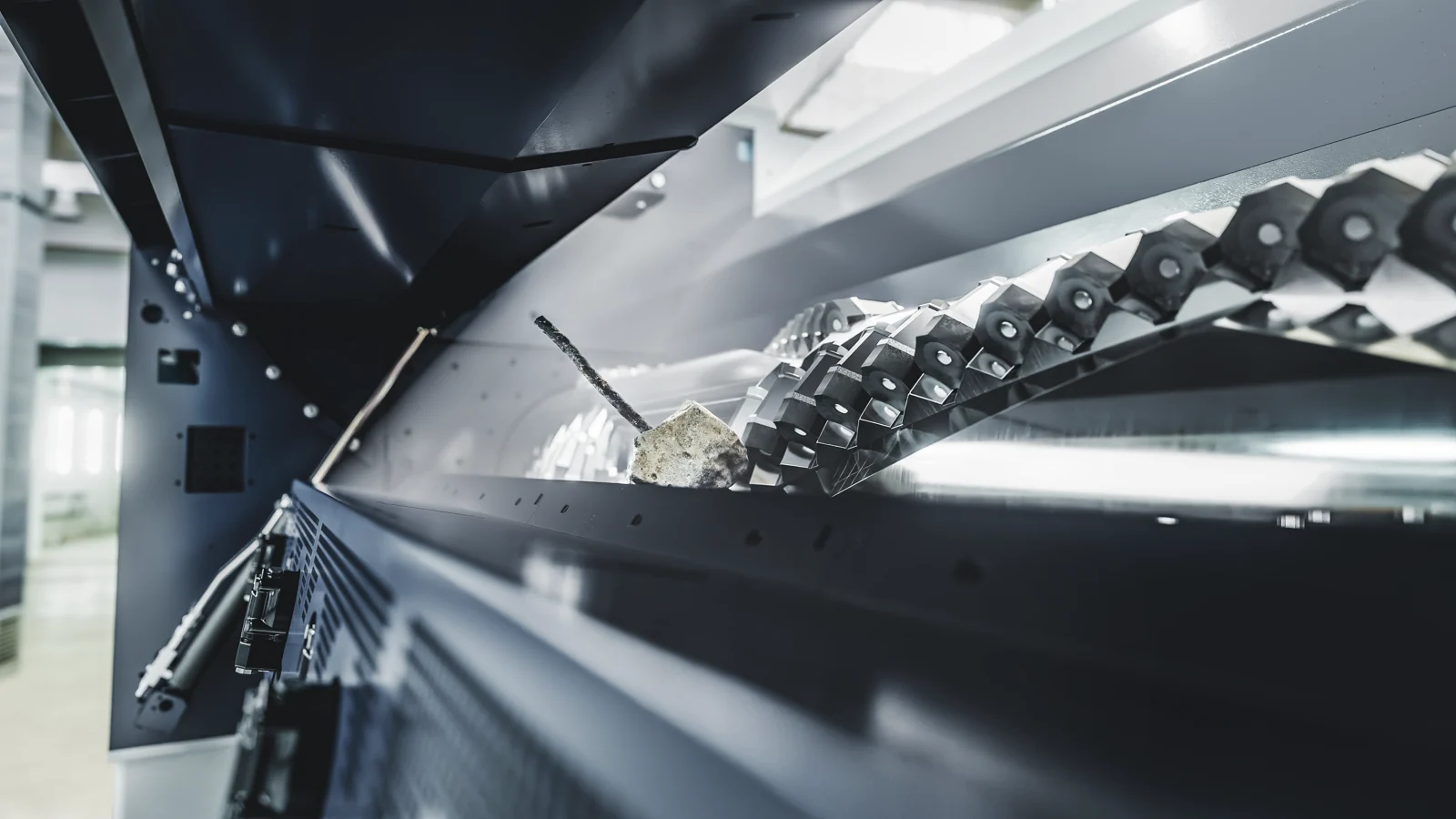 3D-Darstellung des Materialflusses im Vecoplan VEZ3300