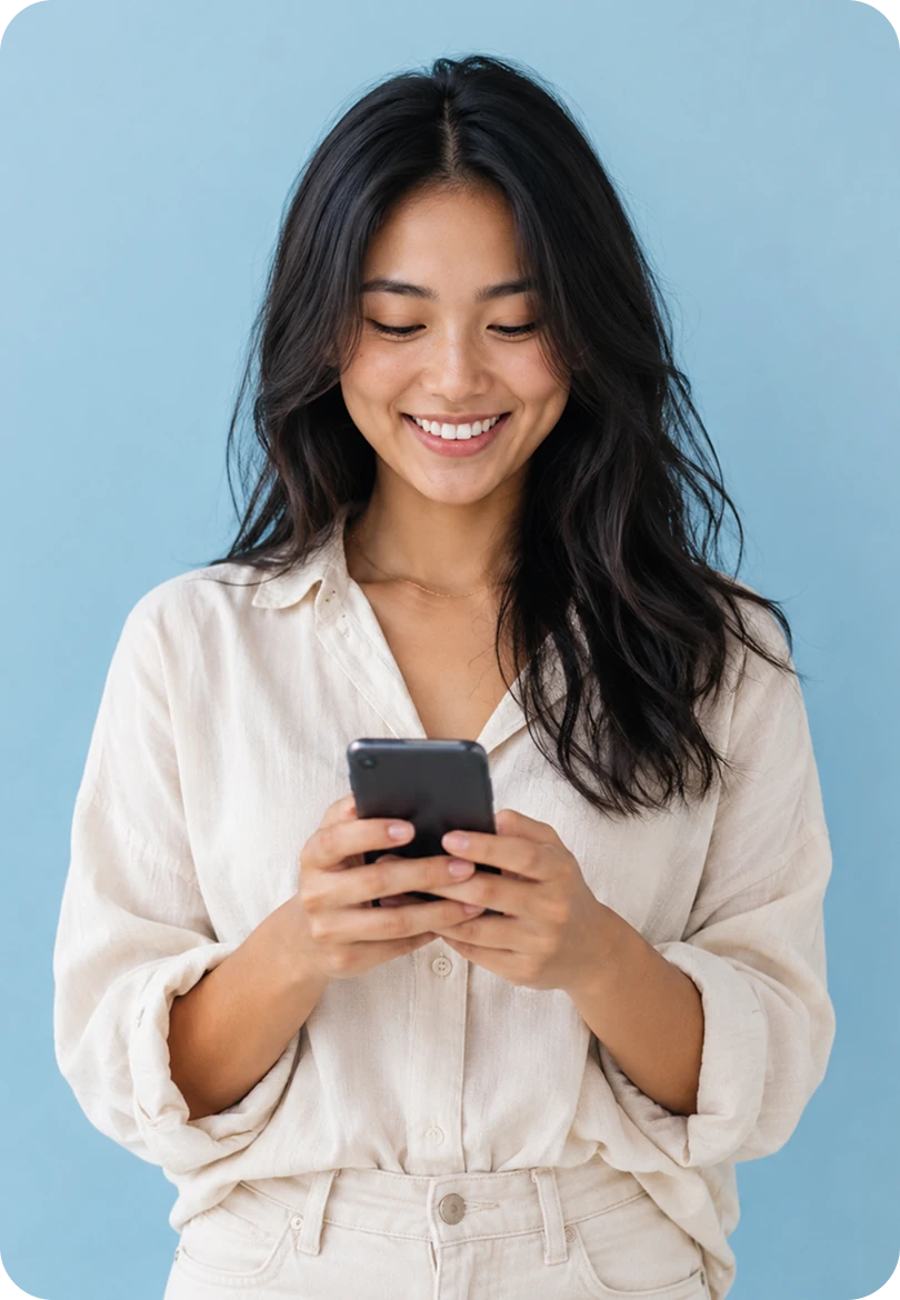 Commerciante che gestisce le fatture del proprio negozio Shopify dal telefono