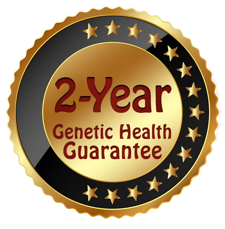 2-year genetic health guarantee badge