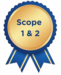 GHG Protocol and Science-Based Targets Initiative Scope 1 and 2 certification badge