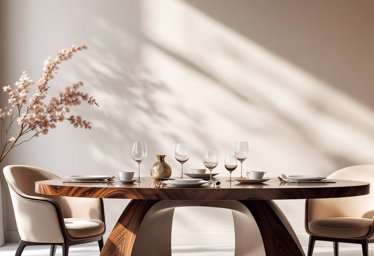 luxury apartment dining area interior (for a real estate tech)