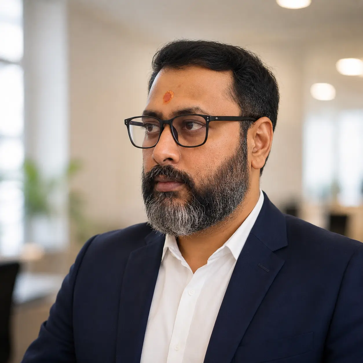 A 43 years old man Subir Goswami is CMO of KalInova Ai.