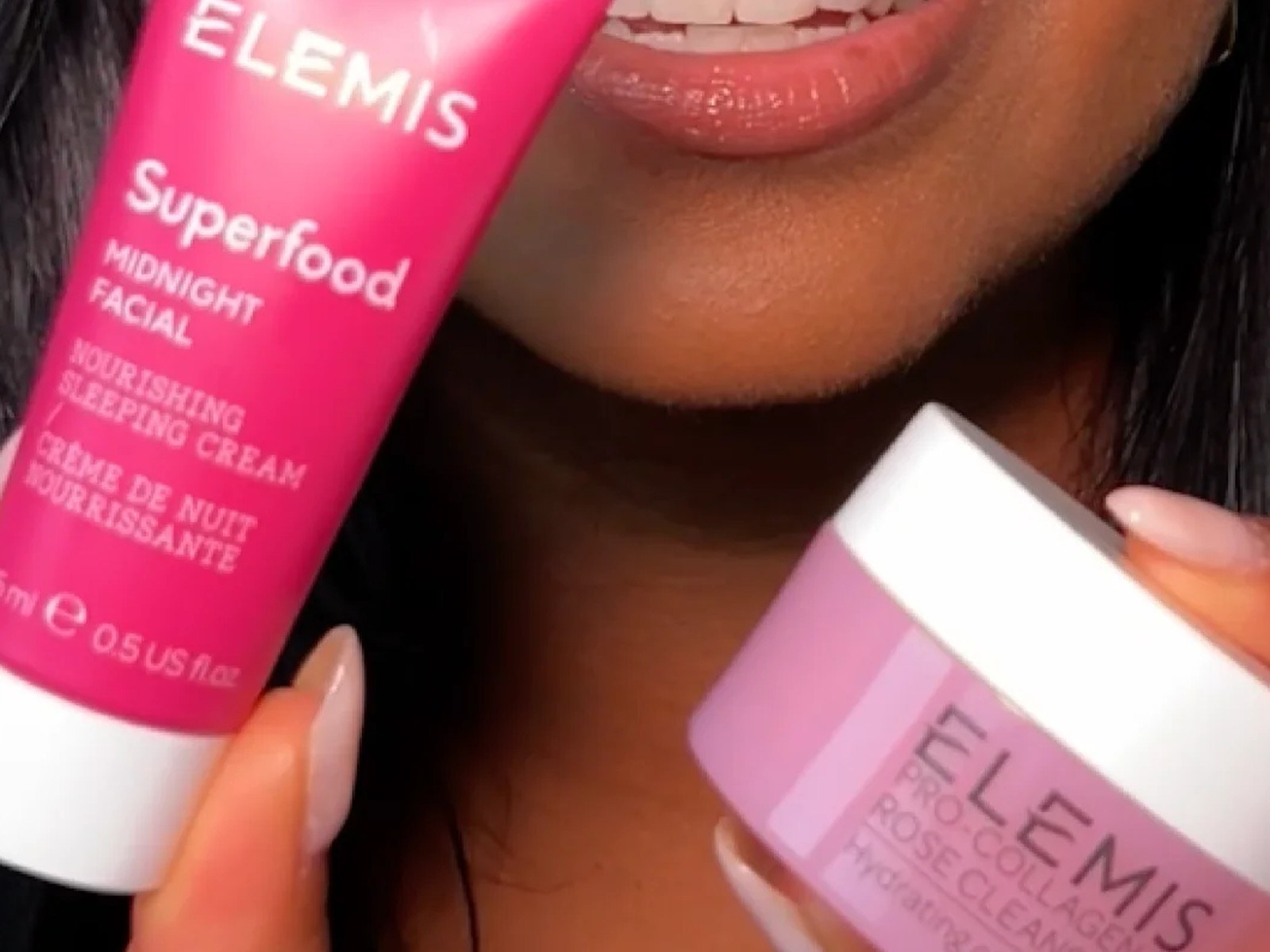 ELEMIS Superfood Midnight Facial and Pro-Collagen Rose Cleansing Balm sample sizes