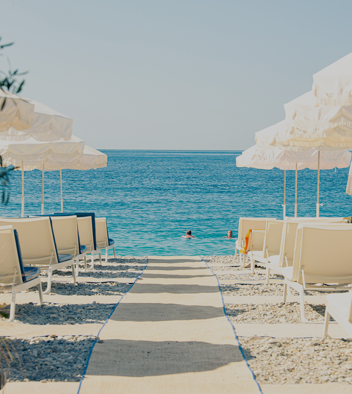 Concept aménagement beach club Nice, vue 3D Le Temps d'un Été