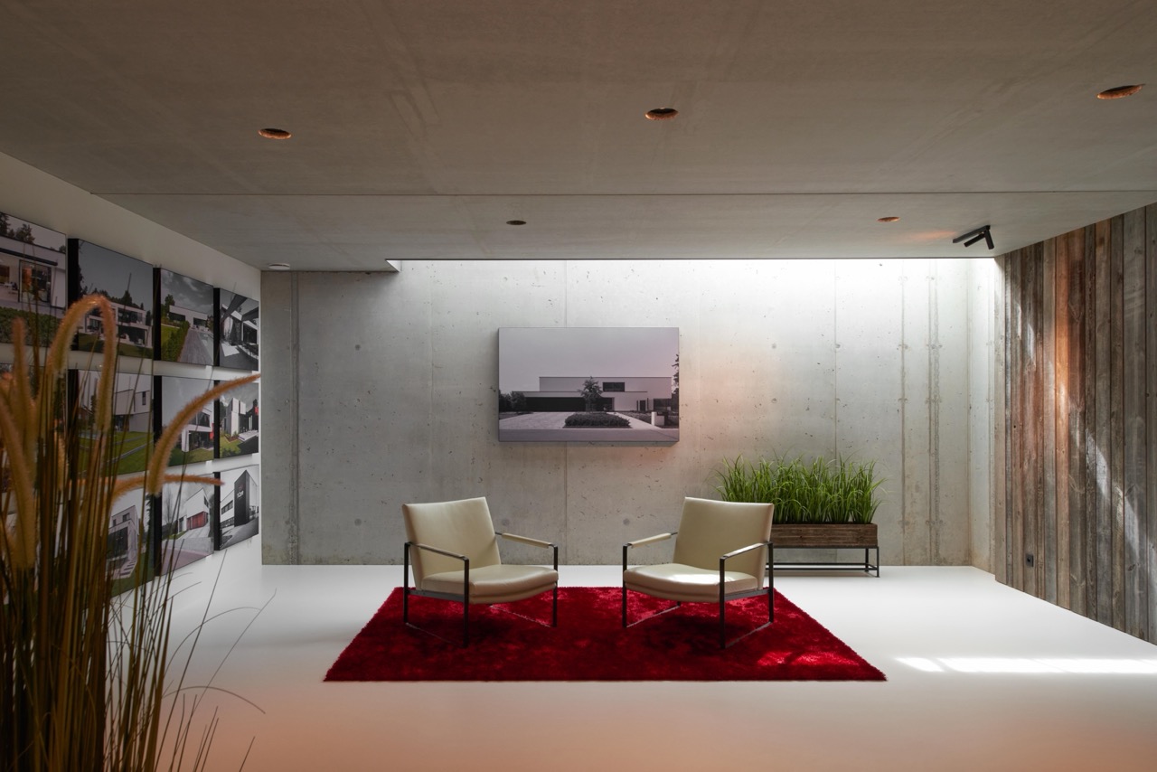 Interieur van de Concrete House kijkwoning