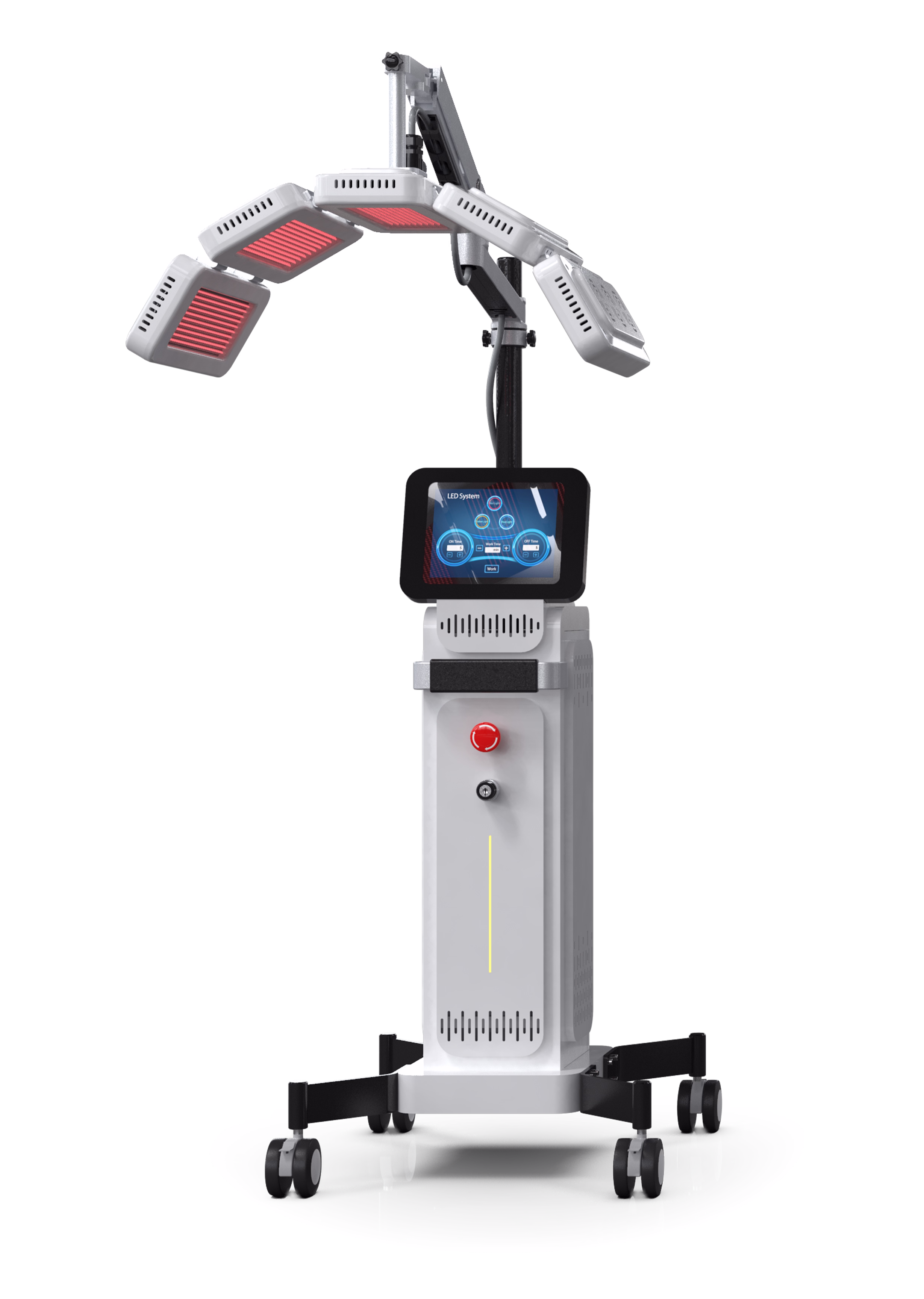 KROND LED-Lichttherapie-Gerät, fahrbares Standgerät mit LED-Paneel und Touchscreen