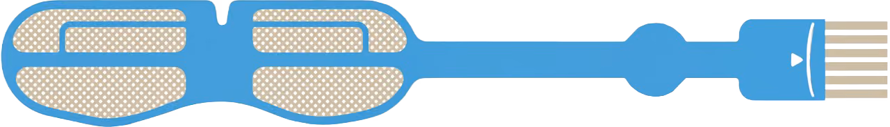 Kinnlinien-Patch-Applikator in Aufsicht