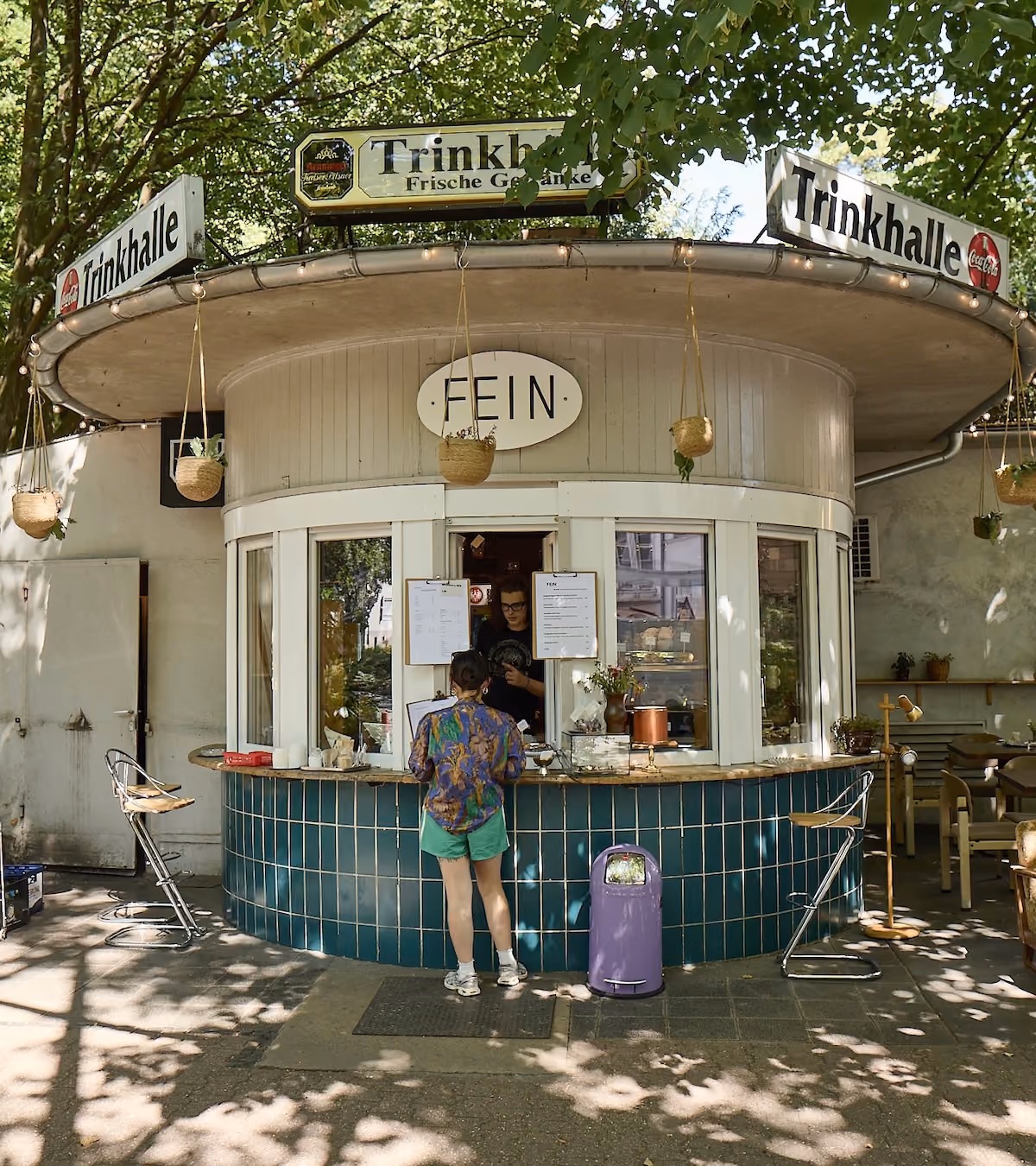 Wasserhäuschen Café Fein in der Petersstraße in Frankfurt
