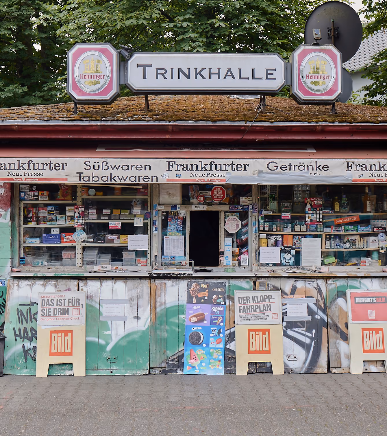 Trinkhalle Nasca, Wasserhäuschen am Johanna-Tesch-Platz in Frankfurt-Riederwald